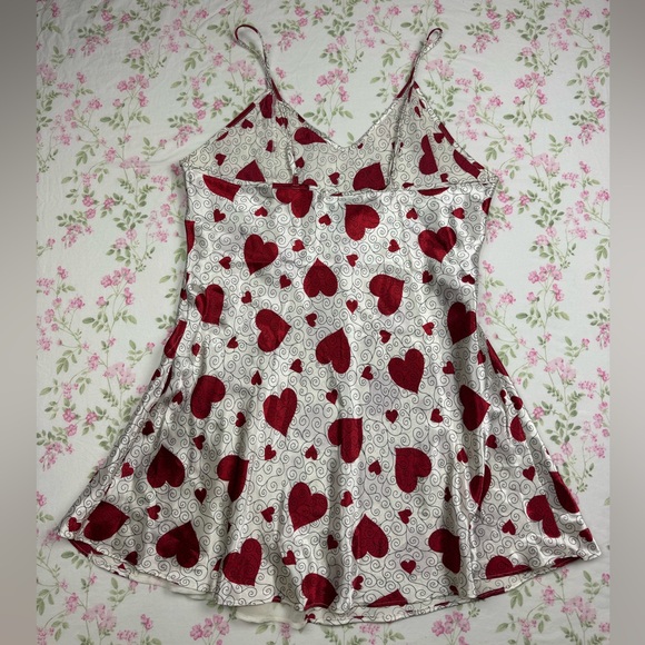 Vintage Valentines Satin Slip Dress Large - Picture 6 of 10